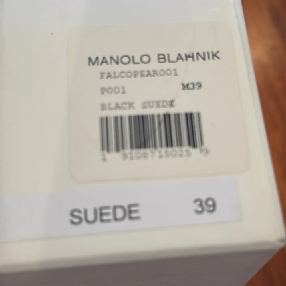 Manolo Blahnik Black Embellished Mules NWOT - Picture 5 of 8